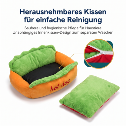 Würstchen-Bett™ Hot Dog Bett für Tiere